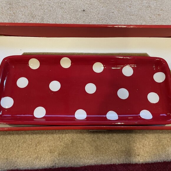 Holiday Christmas Serving Set - 4 pieces - candy - Red, Green, White - NEW - Picture 5 of 6